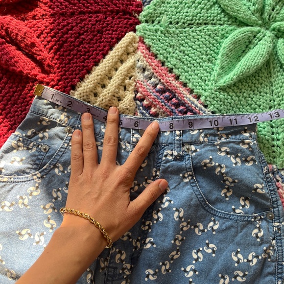 Esprit Printed Jean Skirt Vintage - Picture 10 of 14